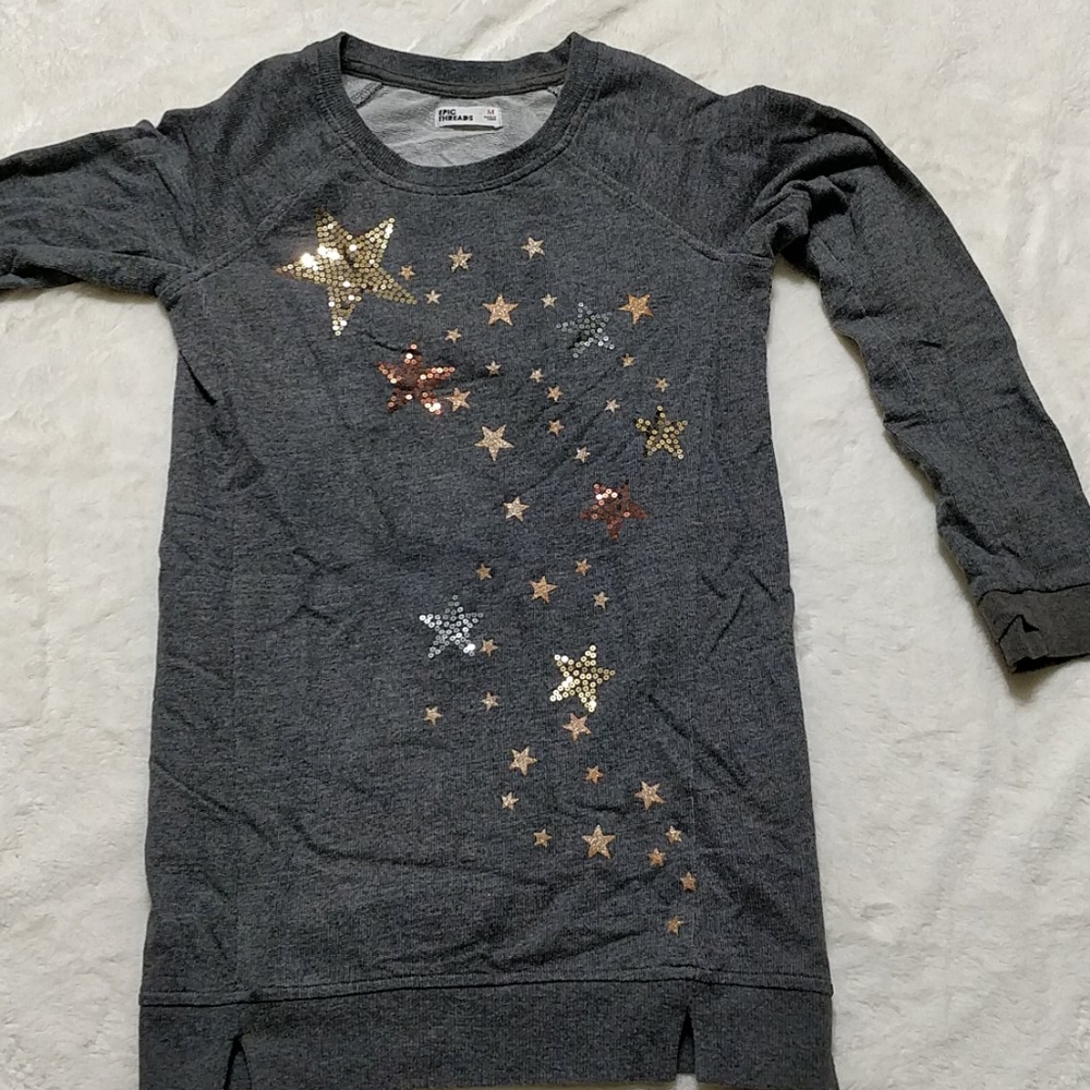 Girls Gray Sweater Dress Size Medium